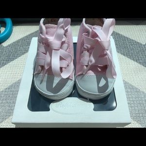 Ralph Lauren baby shoe - light pink canvas - Sz 3